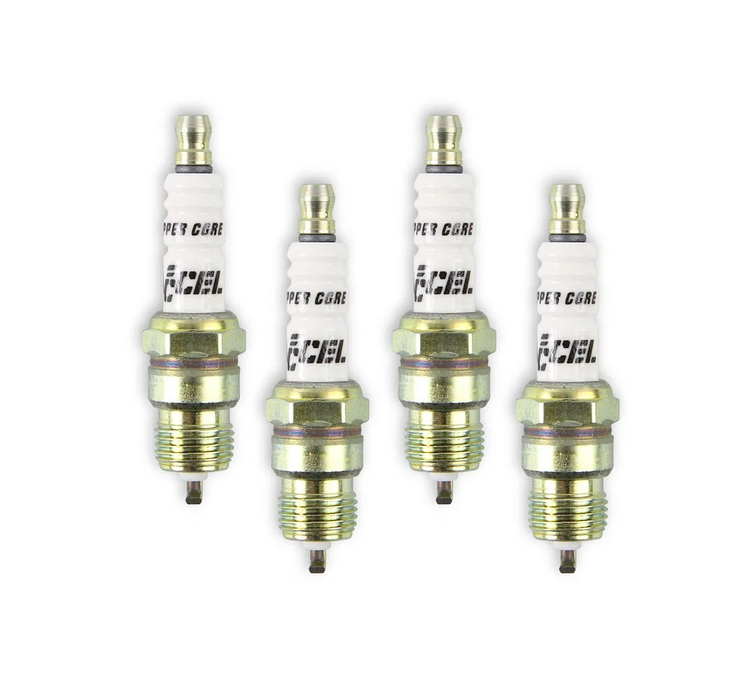 0576S-4 – ACCEL PLUGS Spark Plug, Resistor Copper Electrode Core Material Copper Electrode Tip Material Shorty Plug S...